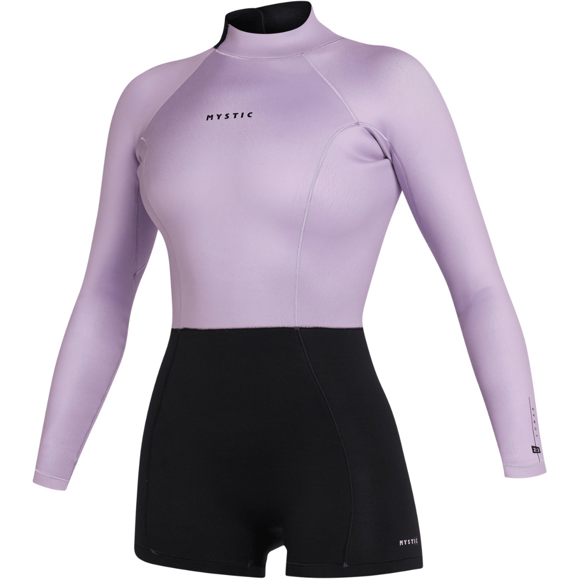2025 Mystic Womens Lunar Long Arm 2/2mm Back Zip Shorty Wetsuit 35000.240111 - Pink Purple